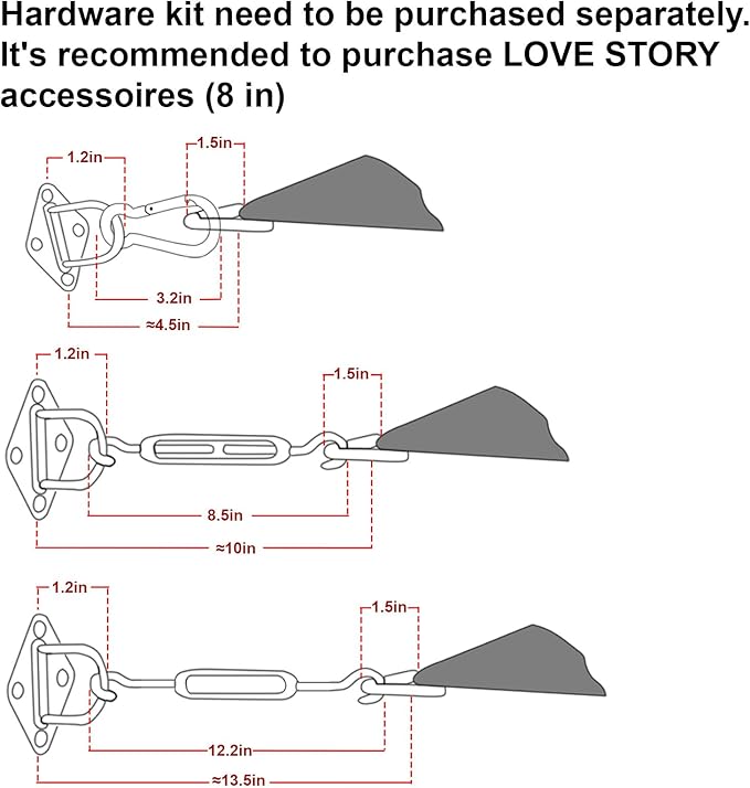 LOVE STORY Custom Size 14' x 18' Brown Sun Shade Sail Canopy Commercial Rectangle Sail Shade Fabric for Patio Garden Backyard Pool (Customized)