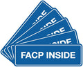Signs ByLITA Standard FACP Inside Sign | Fire Safety Signage (Blue) - Small 5 Pack