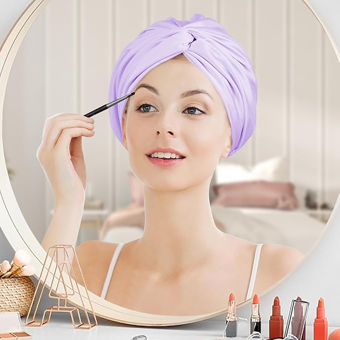 Adjustable Silk Satin Hair Bonnet for Sleeping Women, Double Layer, Hair Wrap Straight Curly Natural Hair Bonus a Scrunchie