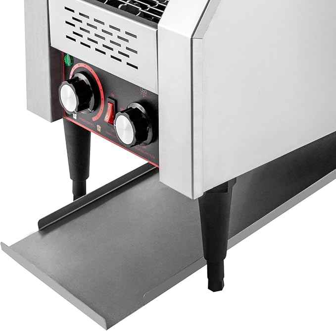Commercial Conveyor Toaster-150 Slices/H, 1300W Stainless Steel Toasters with Three-Ring Heating Tubes & Three Baking Modes, Toaster Ovens Countertop for Raditional White Slices (TT-150)