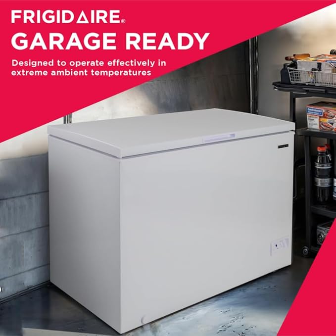 FRIGIDAIRE 10 Cubic Foot Chest Freezer, 10 cu ft, White