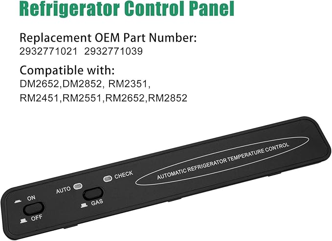 2932771021 Circuit Board Kit Replacement, Refrigerator Control Panel Replace 2932771039 DM2652 DM2852 RM2351 RM2451 RM2551 RM2652 RM2552