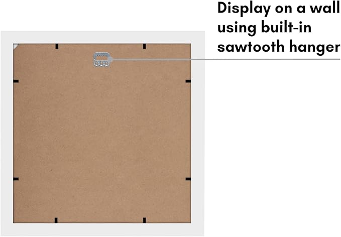 Americanflat 12x12 Picture Frame with Shatter-Resistant Glass - Use as 8x8 Frame with Mat or Display 12x12 Photo Without Mat - Signature Collection - Square Frames for Wall Display - White