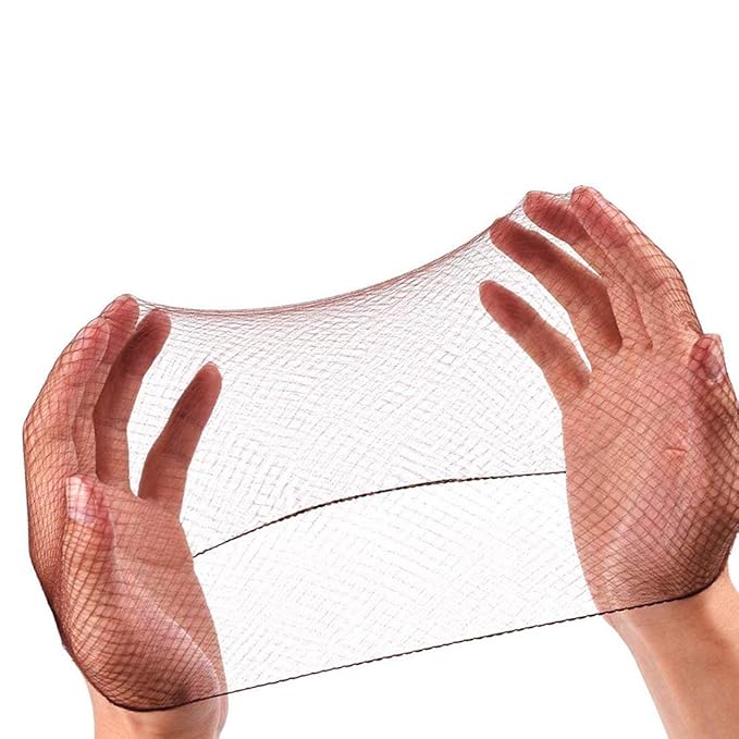 Hair Net 100 Pcs, Smilco 22 Inches Hair Nets Elasticity Invisible Elastic Mesh for Food Services, Ballet Bun, Sleeping, Women and Wig (100,Brown)