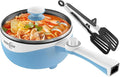 Audecook Hot Pot Electric, 1.7L Mini Electric Skillet Portable Nonstick Sauté Pan with Power Adjustment, Ramen Cooker Travel Multicooker for Steak/Soup/Egg/Oatmeal/Noodles (Tongs for Cooking Included)