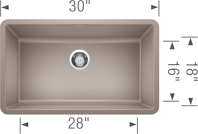 BLANCO 442531 Precis 30" Single Bowl-Truffle Sink