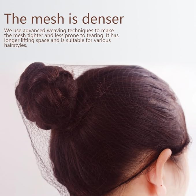 110Pcs Hair Net Brown Set- 24 inchess Invisible Nylon Wig Net 60Pcs - Perfect for Hair Buns, Kitchen Food Service,60pcs hair net and 50pcs U Shaped Hair Pins 2.4inch Women/Men