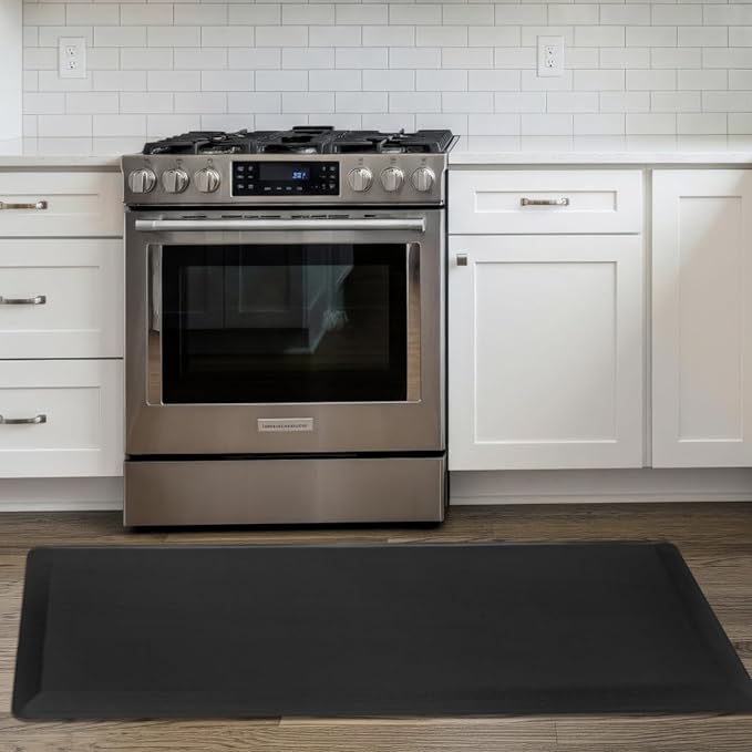 QSY Kitchen Anti Fatigue Floor Mats,Comfort Cushioned Standing Rugs,Waterproof，Non-Slip Memory Foam Kitchen Mats for Floor，39x20x0.75 Inch
