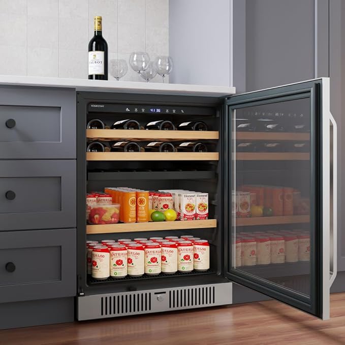 EdgeStar CWB8421DZ 24 Inch Wide 14 Bottle Capacity and 79 Can Capacity Wine and Beverage Cooler