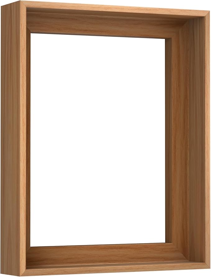 ART Canvas Floater Frame Fits 1”–1.25”Deep Gallery-Wrapped Canvas, Wood-Look Floater Frames for Finished Stretched Canvas Prints, Wall Oil Paintings Artwork for Home Bedroom (Light Oak, 28" x 32")
