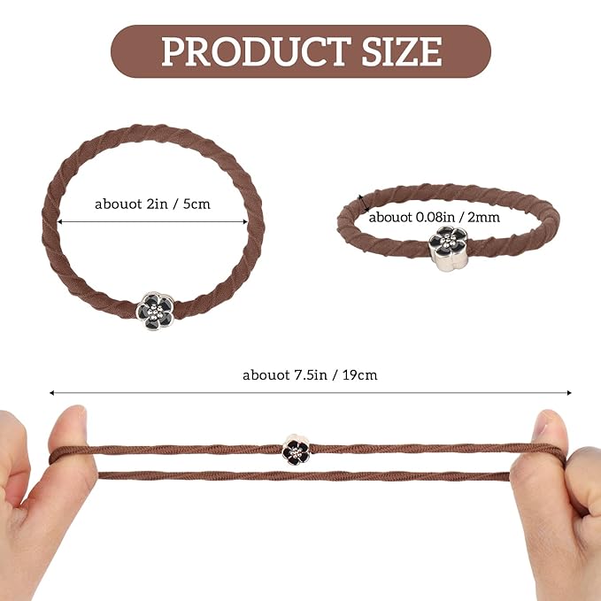 YONOY 20 Pcs Boho Hair Ties for Women, 5 Styles Cute Bracelet for Thin and Thick Hair/Pony Tails, No Damage Elastics
