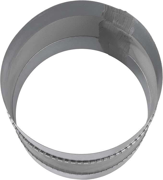 Vent Systems 8" Inch Flexible Vibration-Reducing Male Fit Duct Connector – Round Galvanized Steel Dryer Vent Hose Connector, Spiral Duct, Pipe Extender, HVAC Ventilation - Inline Duct Work Coupler