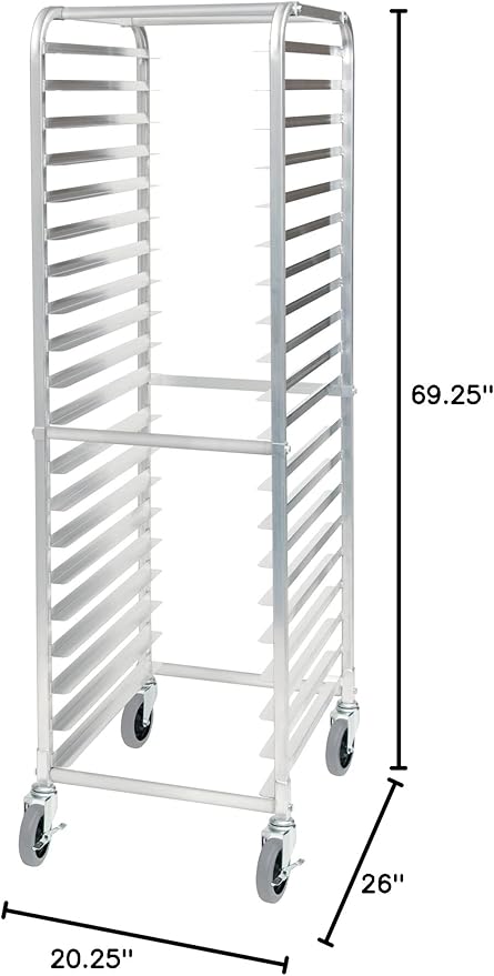 Winco Aluminum Sheet Pan/Bun Rack, 3" Spacing, 20 Tier
