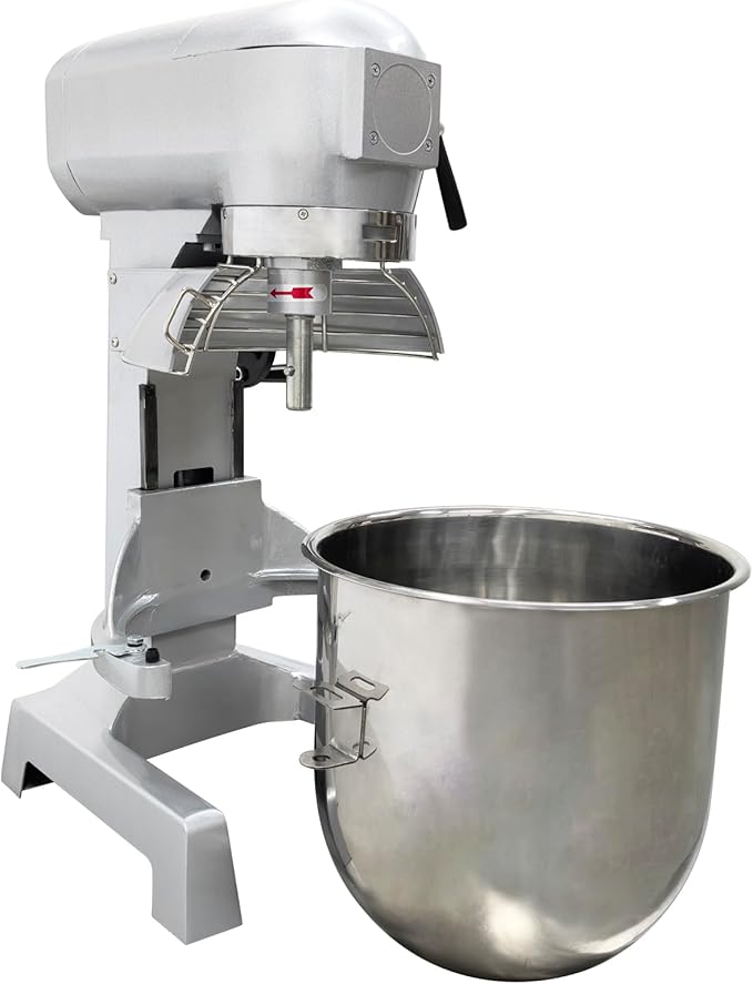 TECHTONGDA 30L Commercial Stand Mixer, Heavy Duty Food Mixer, 110V Dough Kneading Machine, Electric Flour Mixer Machine with 3 Speeds Adjustable for Bakery Pizzeria, Dough Hook Whisk Beater Included