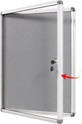 SWANCROWN Enclosed Bulletin Boards Protective Information Case Locking Display Cabinet for Office School,Resin Glass Door,38x28 inches(9xA4)