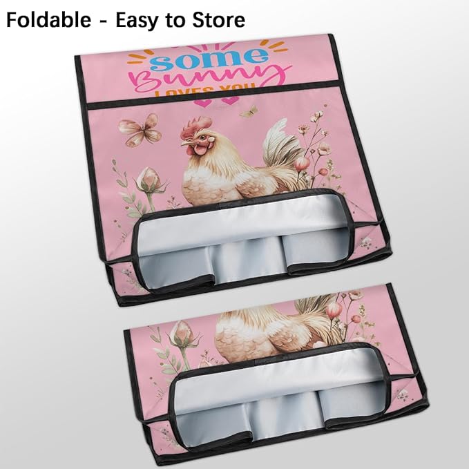 Kitchen Aid Mixer Cover Rooster Flower Floral Butterfly Stand Mixer Cover Compatible with 6-8 Quarts Stand Mixers, Dust Covers with Zipper Pocket Foldable Washable Kitchen Aid Organizer Bag