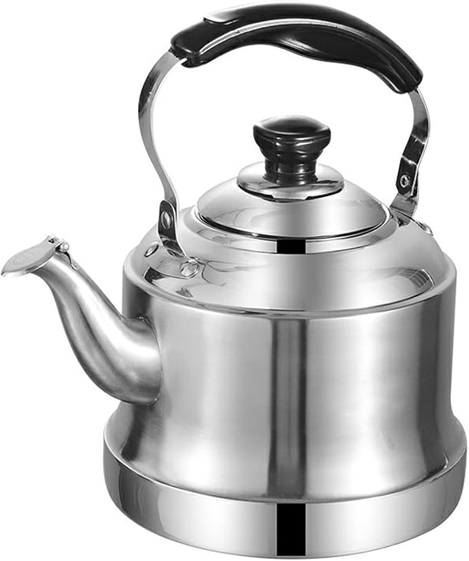 Tea kettle, 2.1 Quart Food Grade 304 Stainless Steel Tea Kettle for Stove top Whistling Teapot with Cool Touch Ergonomic Handle, Suitable for All Heat Sources(2L)
