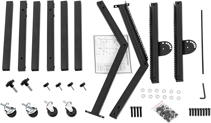 DJ Mixer Stand, 2-Layer Audio Device Rack with 4 Wheels, Audio Studio Mixer Stand for Homes Offices Stage Concert Studio Equipment Rolling Stage Cart (9U)