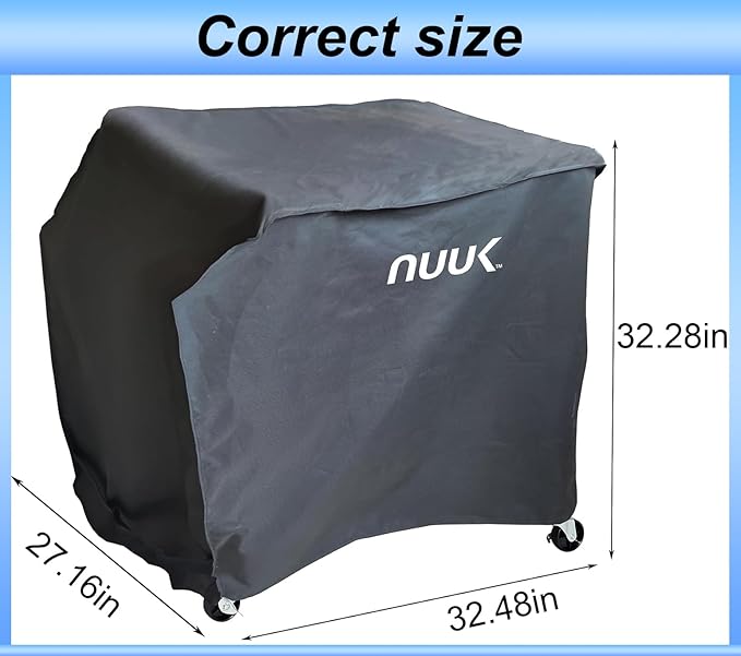 NUUK Outdoor Grill Cart Cover 24" x 30", Waterproof Pizza Oven Table Cover, UV Resistant BBQ Prep Work Table Protection for Kitchen Island Prep Station