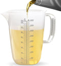 WhiteRhino 1 Gallon 134oz Measure Pitcher,US Conversion Chart, Extra Large Plastic Measuring Cup-Strong Food Grade, Graduated Mixing Pitcher for Lawn, Pool Chemicals,Home Hobbies,Motor Oil and Fluids