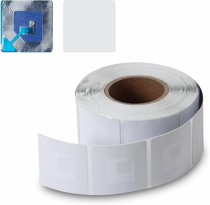 10000 Paper Security Labels 1.5 X 1.5 Inch RF 8.2Mhz White Checkpoint Compatible – Practical and Effective Anti-Theft Labels for EAS Loss Prevention Systems by Bullseye Protection