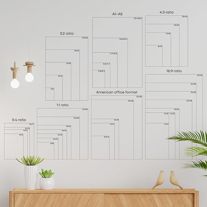 Homeforia Picture Frames 16x20 Rose Gold, High End Metal 16x20 Poster Frame with Mat 11x14 inch Photo, 16 x 20 Rose Gold Frame Matted to 11 by 14 Print, 20x16 Frame, Tempered Glass, Wall Kit, Set of 2