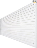 Slatwall Panels 4'x8' Garage Slat Wall Storage Systems Garage Wall Organizer, Garage Tool Organizer Wall Mount Slat Board PVC Wall Panels Garage Storage Organization Product White