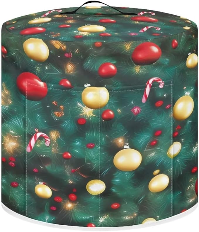 Christmas Green Dust Cover Instant Pot and Extra Accessories Dust Proof Easy to Clean Pressure Cooker Cover Electric Appliance Cover Air Fryer Accessories with Storage Pocket Size L