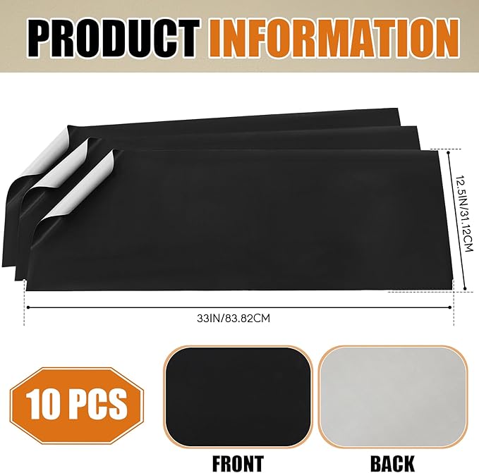 10 Pcs 33 x 12.25 Inch PTFE Release Sheets Non Stick Toaster Release Sheet PTFE Liner Compatible with Antunes Roundup VCT 25, 50, 1000, 2000 Series Toaster Replaces 7001167, 7000250 for Bread