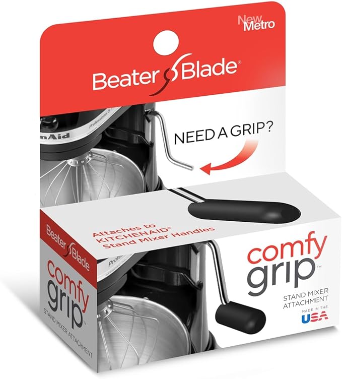 New Metro Design Comfy Grip, Compatible with KitchenAid Bowl-Lift Stand Mixers with Bare Metal Handle, Black