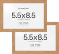 Homeforia 5.5x8.5 Business License Frame Wood, High End Natural Oak 5.5 x 8.5 Certificate Frame, 8.5x5.5 Document Frames for Wall or Tabletop, Wooden Picture Frames, Tempered Glass, Wall Kit, Set of 2