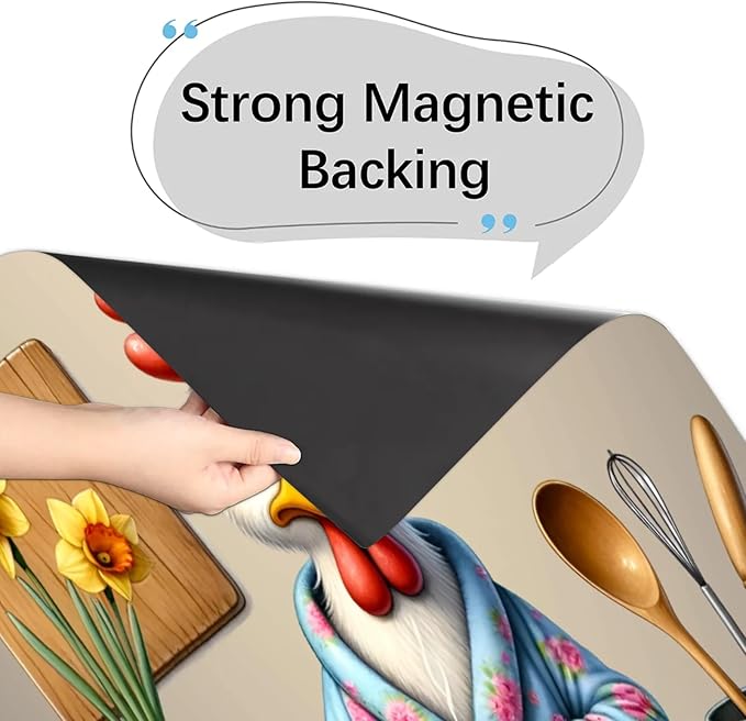Rooster Funny Egg Flower Dishwasher Magnet Cover for The Front Dishwasher Door Cover Panel Decals Magnetic Refrigerator Cover for Kitchen Farmhouse Home Decor 23 X 26 in