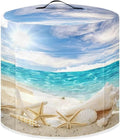 Pressure Cooker Cover for 3 Quart Air Fryer Accessories, Stain Resistant Washable Electric Appliance Cover with Pockets for Coastal Decor, Beach Starfish Conch