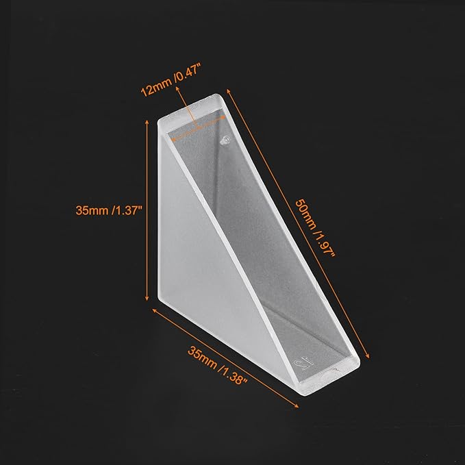 uxcell 20Pcs Plastic Corner Protectors 12x50mm Right Angle Shape Glass Corner Guards Cushion for Corner Protection of Glass, Mirror, Tile, White