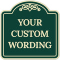 Custom Decorative Sign, Personalized Metal Sign for Business, Driveway, Home, Airbnb, Office Door Plaque,Green Background,12x12 Inches, ACM, Fade Resistant, Made in USA