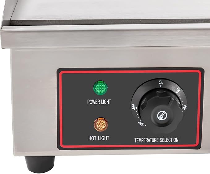 29" Commercial Electric Griddle, 110V 3000W Countertop Flat Top Grill with Adjustable Temperature Control 122-572℉, Electric Stainless Steel Countertop Flat Top Griddle for Home, Restaurant