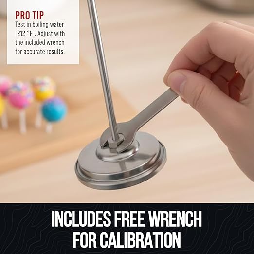 Candy Thermometer with Pot Clip - Deep Fry Oil for Frying and Candle Making - 2 Pack