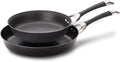 Circulon Symmetry Hard Anodized Nonstick Frying Pan Set / Skillet Set - 10 Inch and 12 Inch, Black