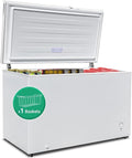 SMETA Chest Freezer 12.5 Cu. Ft, Deep Freezer Chest with 4 Wheels, Adjustable Thermostat, Removable Basket, Energy Efficient, Low Noise, Fast Freezing Ideal for Garage, Kitchen, Office, Basement