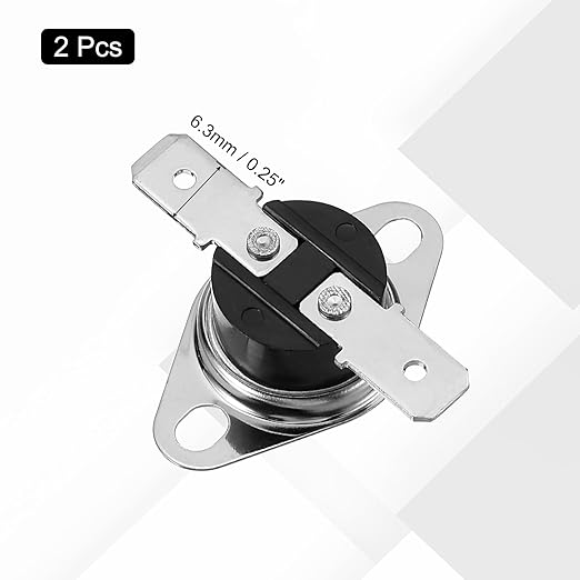 uxcell 4 Pcs KSD301 Thermostat 70°C/158°F 16A Normally Closed N.C Adjust Snap Disc Temperature Switch for Microwaves,Oven,Coffee Maker,Bakelite Material