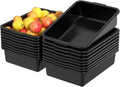 Sadstory 8 L Plastic Small Commercial Bus Tubs, Food Service Tub, 18 Packs, Black