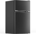 3.1 Cu.Ft Mini Fridge with Freezer, 2 Door Compact Refrigerator, Mini Fridge with Adjustable Removable Glass Shelves for Bedroom, Office, Dorm or Apartment, Black