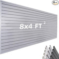 Slat Wall Paneling Garage Wall Organizer, Grey Slatwall Panels 4x8 ft Garage Slat Wall Storage Systems Garage Tool Organizer Wall Mount, Slat Board PVC Wall Panels Garage Storage Organization Product