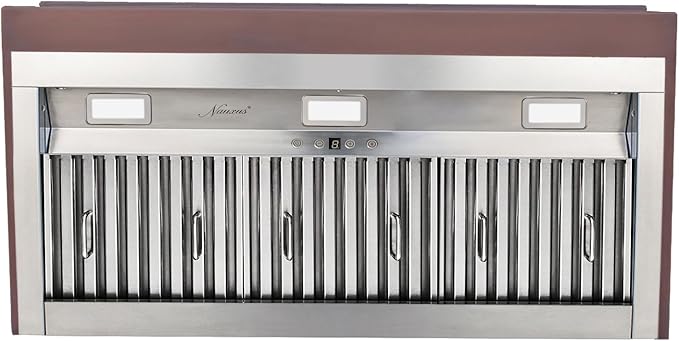 Handmade Copper Range Hood, Custom Kitchen Hood with High Airflow Built-in Range Hood, Antique Copper Stove Vent Hood for Kitchen, 30"W x 36"H Wall Mount, HCW22PC-303622ACS