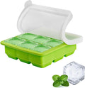 Silicone Ice Cube Trays with Lid,9x1.3 inch,BPA Free,Small Ice Cube Trays for Freezer | Mini Ice Cube Trays-Nugget Ice Tray with lid for Mini Fridge with Freezer for Coffee,Cocktail,Baby Food