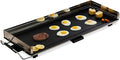 AEWHALE 35" Large Electric Griddle,Extra Wide Teppanyaki Grill with Detachable stainless Steel Baffle for Pancake Barbecue