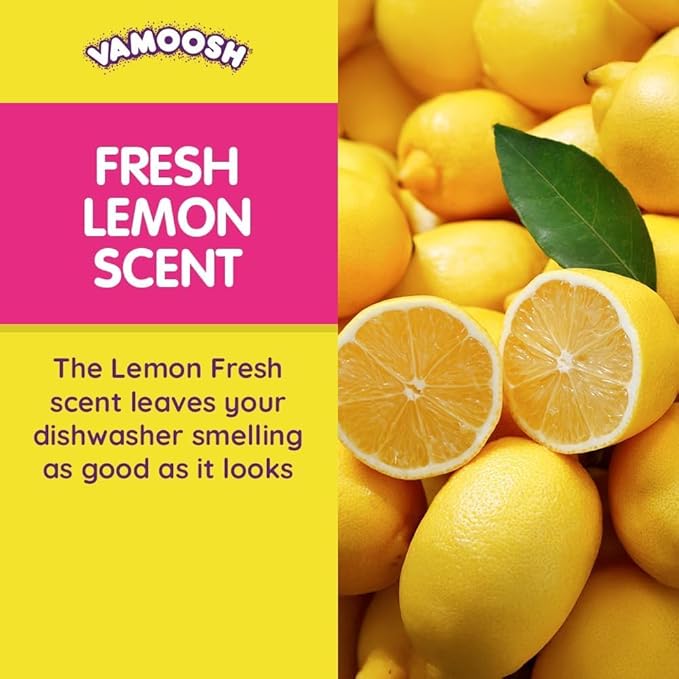 Vamoosh 6-in1 Dishwasher Cleaner | Deep Cleanse for Heavy-Duty Cleaning | Limescale Removal | Grease Elimination | Eco-Friendly | Hygienically Cleans | Environment Friendly | 100g (Pack of 4)