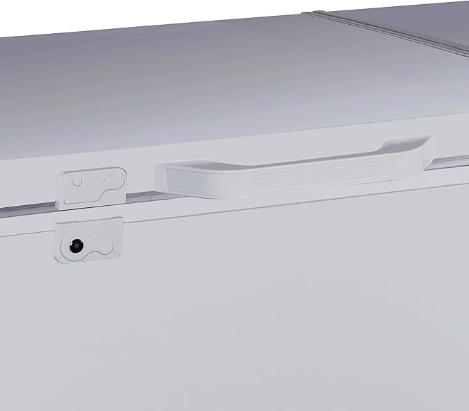Hamilton Beach 17 cu ft Chest Deep Freezer - White, GARAGE READY Food for Large Family, Storage Basket, Space-Saving Flat Back, Stay-Open Lid, Front-Access Drain, for Basement, Laundry Room, Cottage