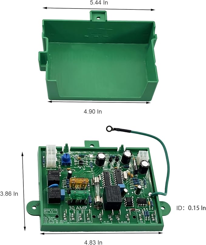 Micro P-711 Refrigerator Control Circuit Board Replacement for 2-Way and 3-Way Models Improved Functionality Replace RV Black Box Part Electronics Main Power Control Board
