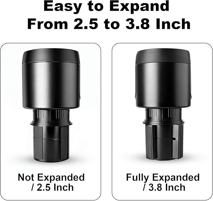 Golf Cart Cup Holder Adapter, Universal Expandable Golf Cart Heater Holder Compatible with 16 Oz/1 Lb Propane Tank and Most Golf Carts